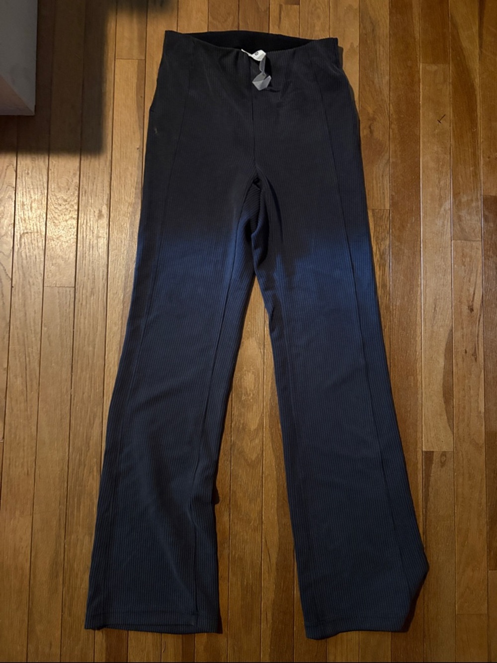 lululemon athletica dark Gray Ribbed Knit Wide-Leg Pants